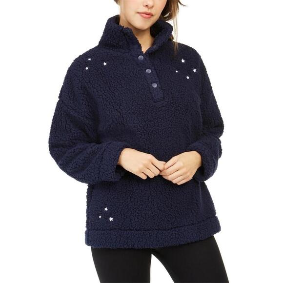 Jenni Womens Faux Sherpa Cozy Pullover Size S - Picture 3 of 3